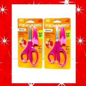 Fiskars -Blunt Tip Kids Scissors (5 in.) with Sheath Safety-Edge 2-packs